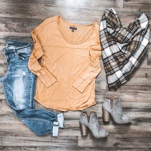 Mustard Yellow Long Sleeve Shirt